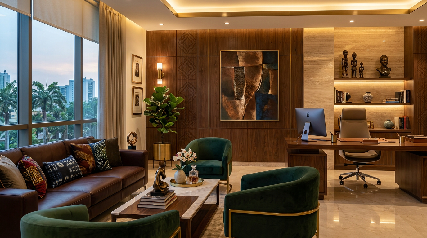 Premium interior environment aligned with the DecorAI brand